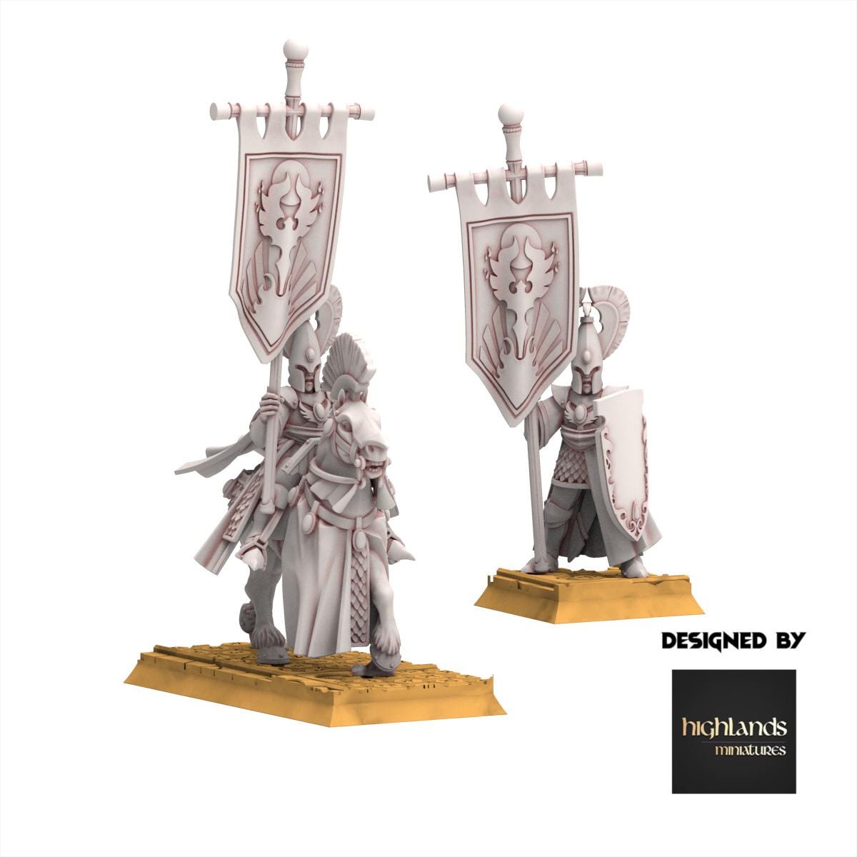 Hight Elves - Battle Standard Bearer - AEGEAN - Highlands Miniatures