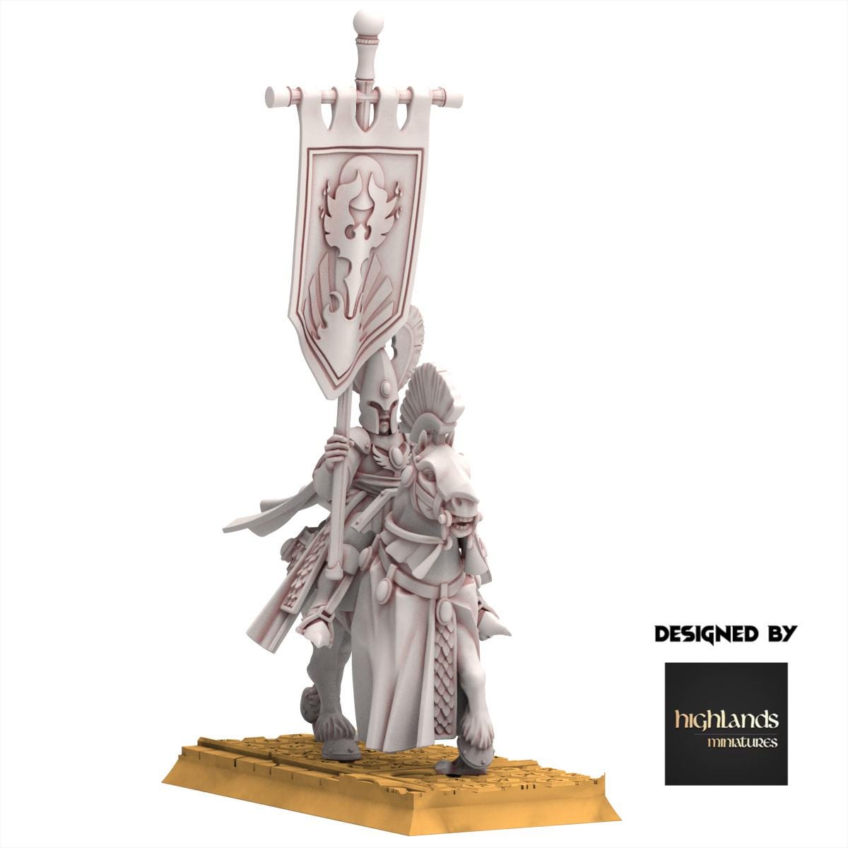 Hight Elves - Battle Standard Bearer - AEGEAN - Highlands Miniatures