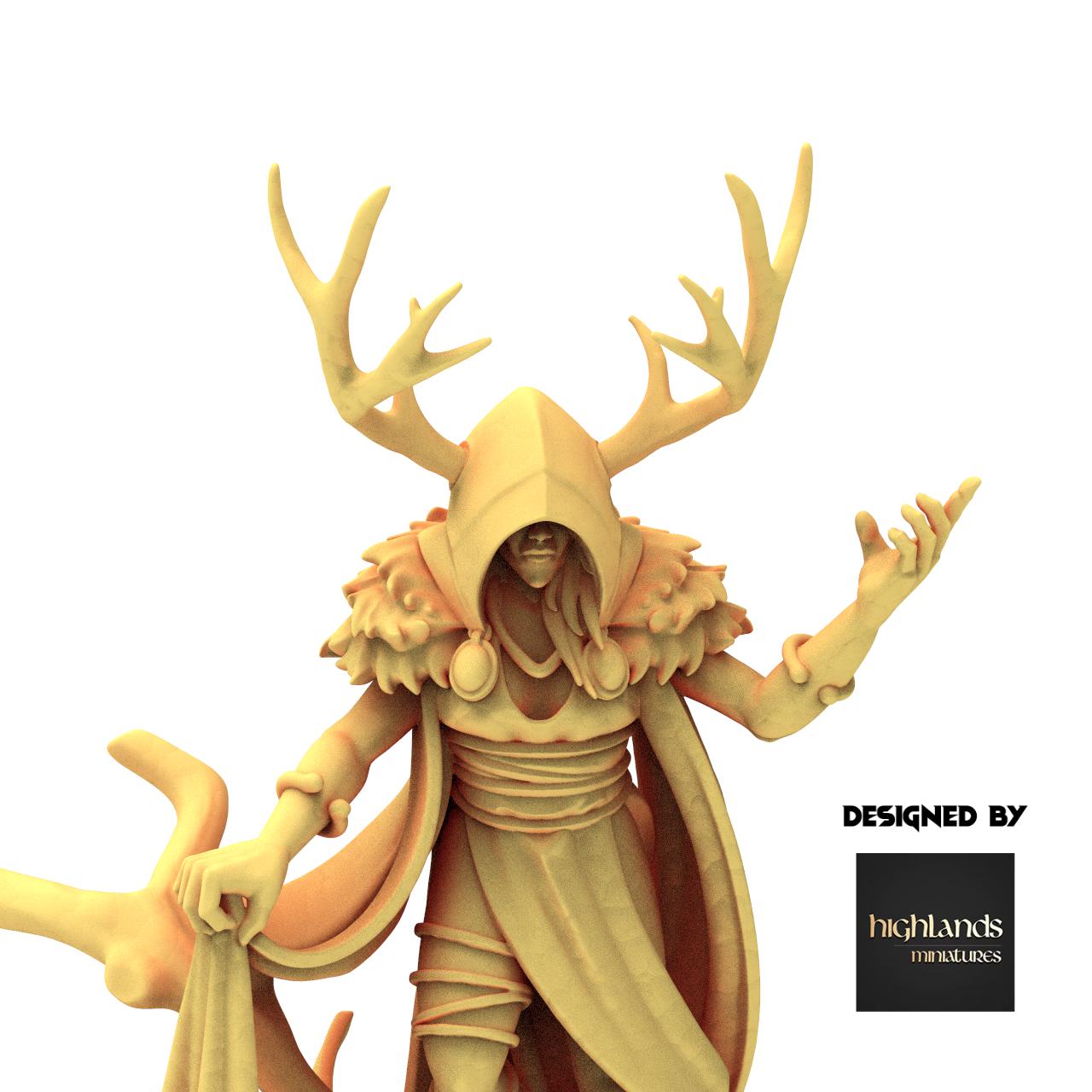 Sylvan Elves - Elf Druid - Feral - Highlands Miniatures