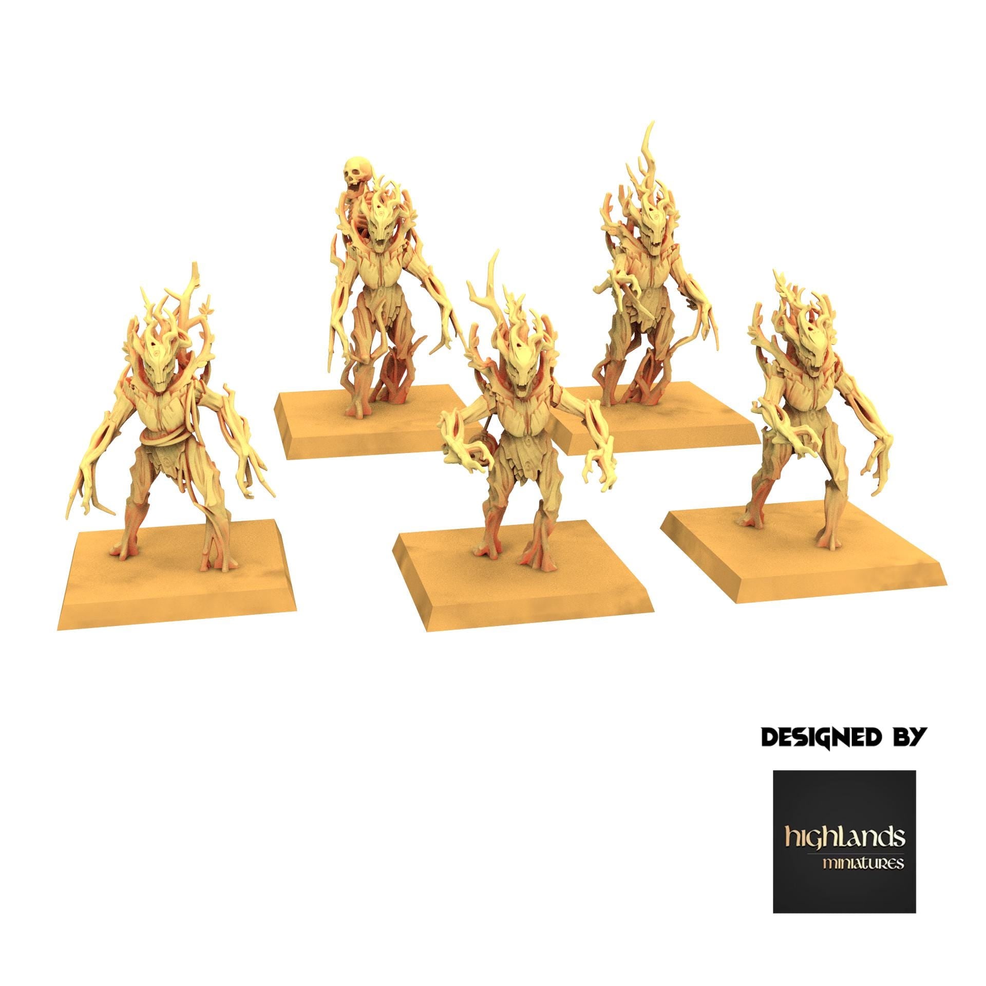 Sylvan Elves - Dryads - Feral - Highlands Miniatures