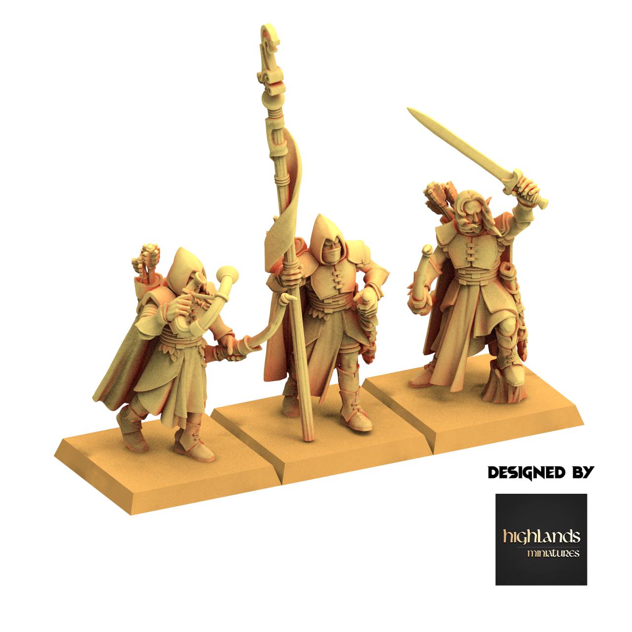 Sylvan Elves - Archers - Feral - Highlands Miniatures