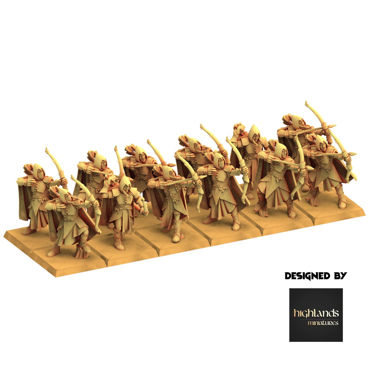 Sylvan Elves - Archers - Feral - Highlands Miniatures