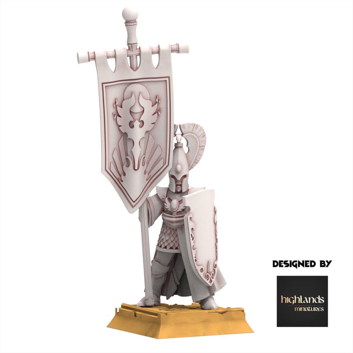 Hight Elves - Battle Standard Bearer - AEGEAN - Highlands Miniatures