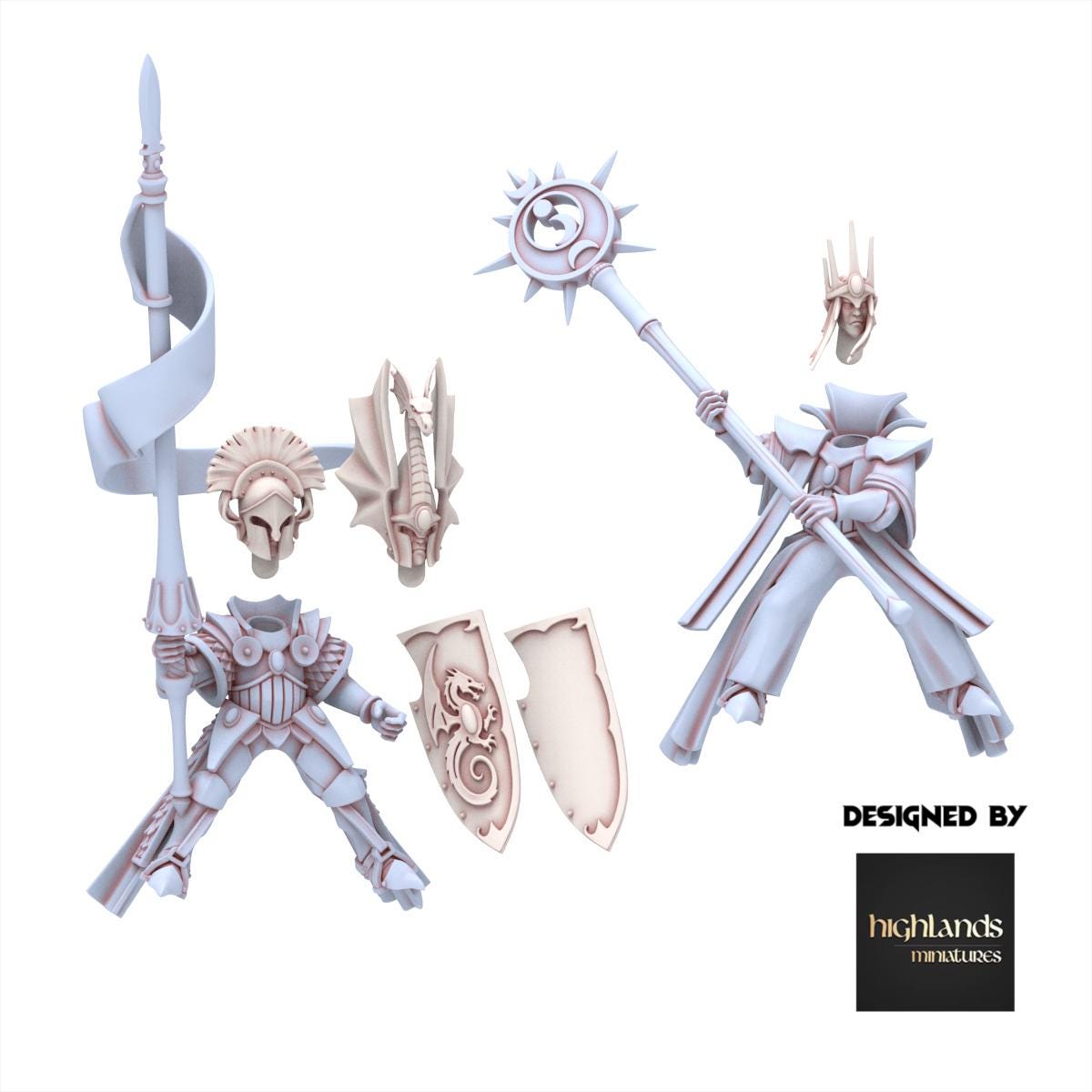 Hight Elves - Dragon - AEGEAN - Highlands Miniatures