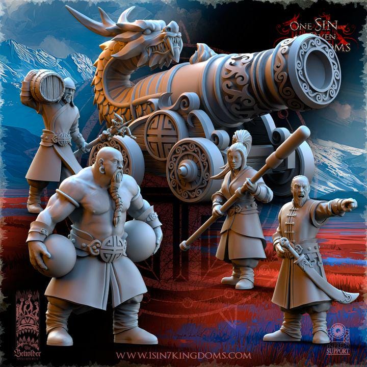 East Empire - Imperial Cannon - Astarii Dynasty - The Beholder Miniatures