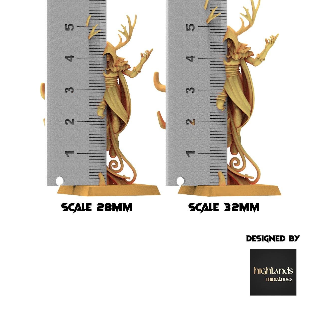 Sylvan Elves - Elf Druid - Feral - Highlands Miniatures