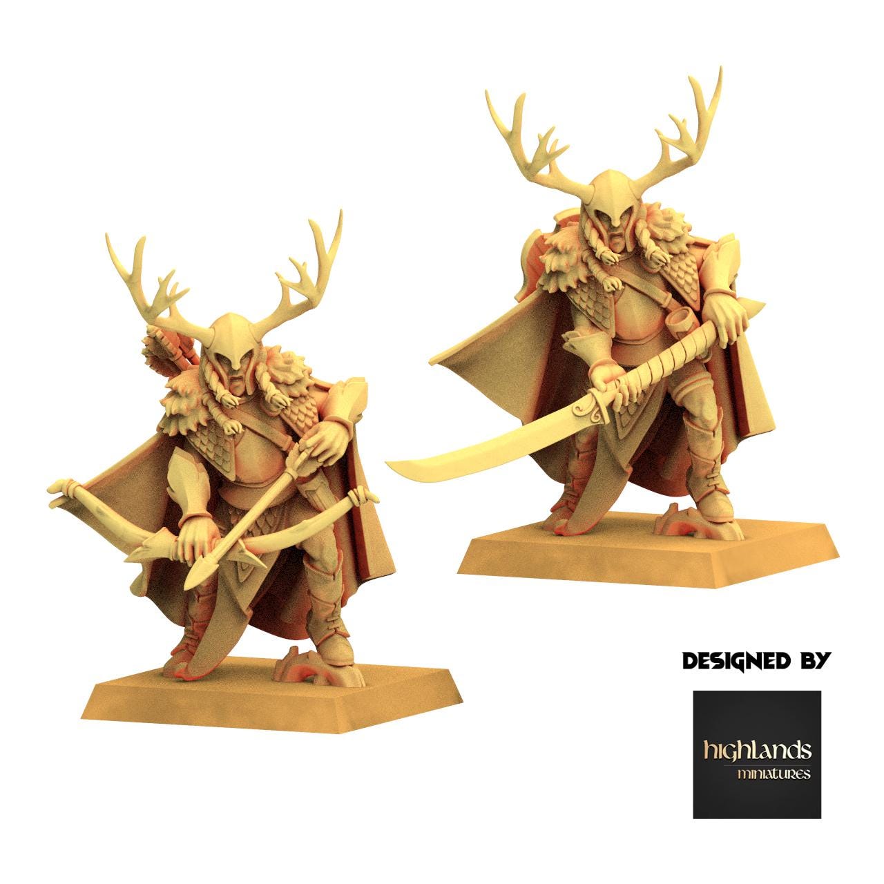Sylvan Elves - Elf Highborn - Feral - Highlands Miniatures