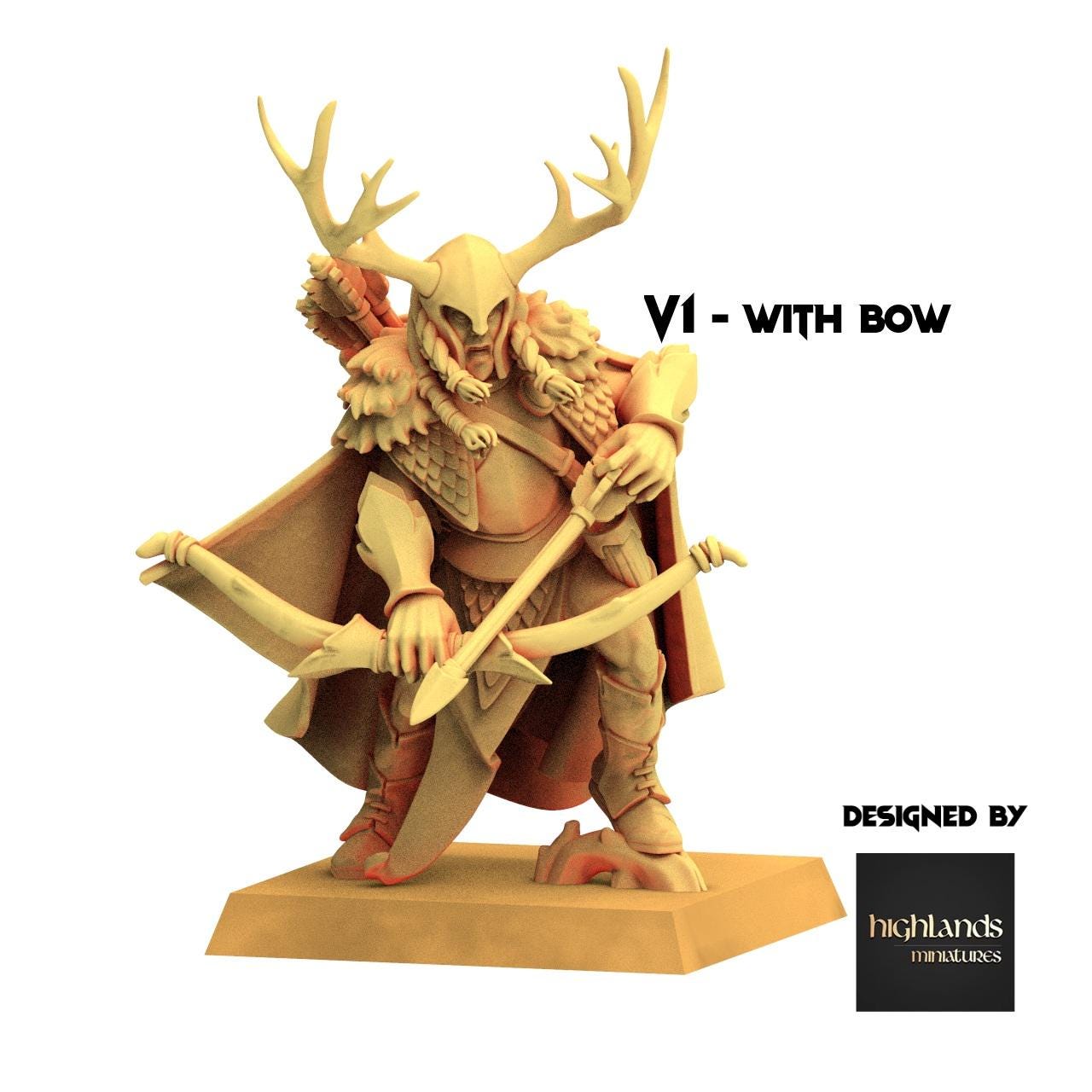 Sylvan Elves - Elf Highborn - Feral - Highlands Miniatures