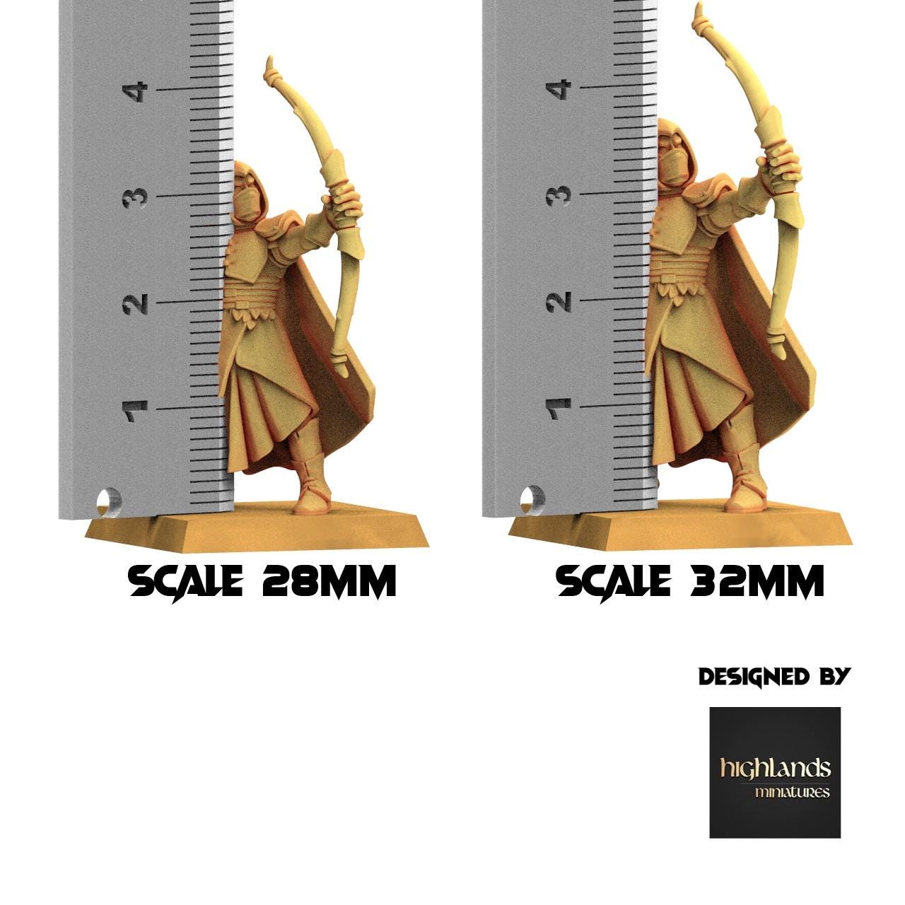 Sylvan Elves - Archers - Feral - Highlands Miniatures