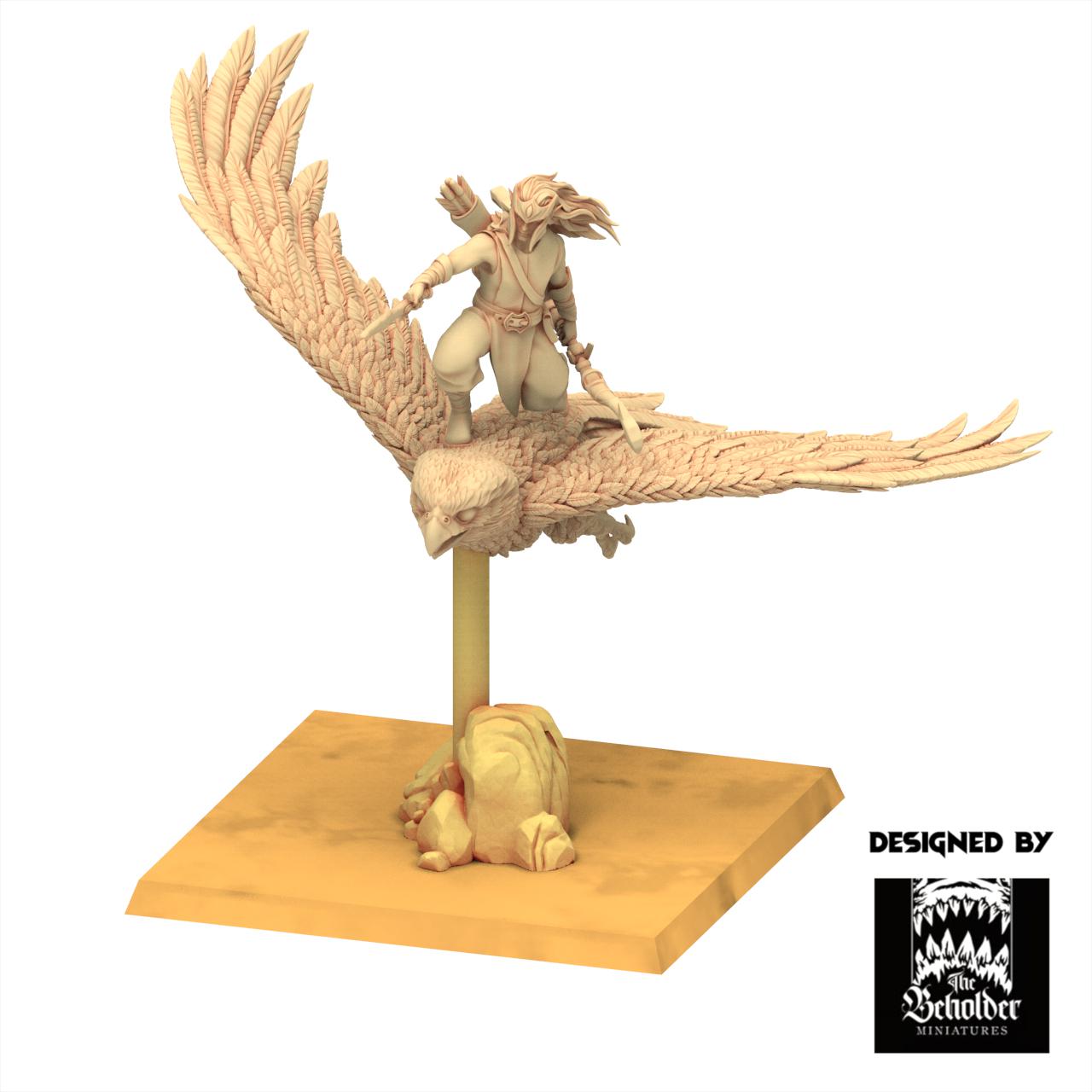 Sylvan Elves - Hawk Hunters - Evergreen Elves - The Beholder Miniatures