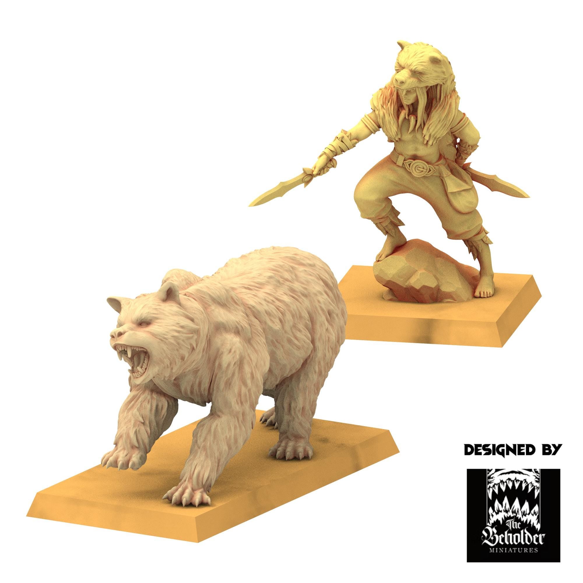 Sylvan Elves - Beastmasters - Evergreen Elves - The Beholder Miniatures