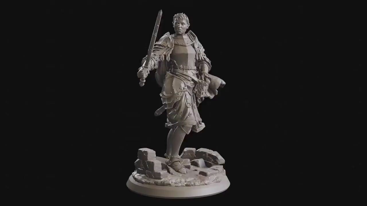 Echoes Of Corruption - Hero - Gikta, Half-Orc Paladin, light and darkness, Ennemy, Flesh of Gods, for Wargames, Dungeons & Dragons TTRPG