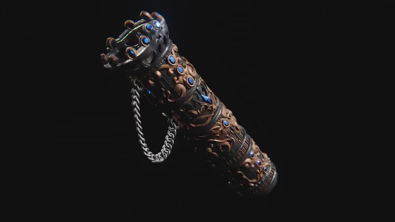 Grimoires of madness - Prop - Scroll Tube, forbidden magics, Ennemy, Flesh of Gods, for Wargames, Dungeons & Dragons TTRPG