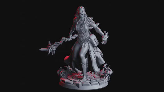 Rage Unbound - Hero -  Lygia, The Elven Rage 25mm, The Nightfall Cult, Ennemy, Flesh of Gods, for Wargames, Dungeons & Dragons TTRPG