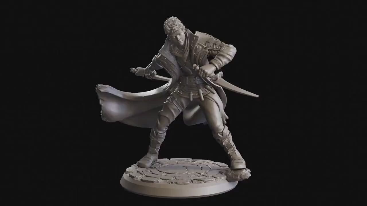 Grimoires of madness - Hero - Moira Silverblade The Rogue, forbidden magics, Ennemy, Flesh of Gods, for Wargames, Dungeons & Dragons TTRPG