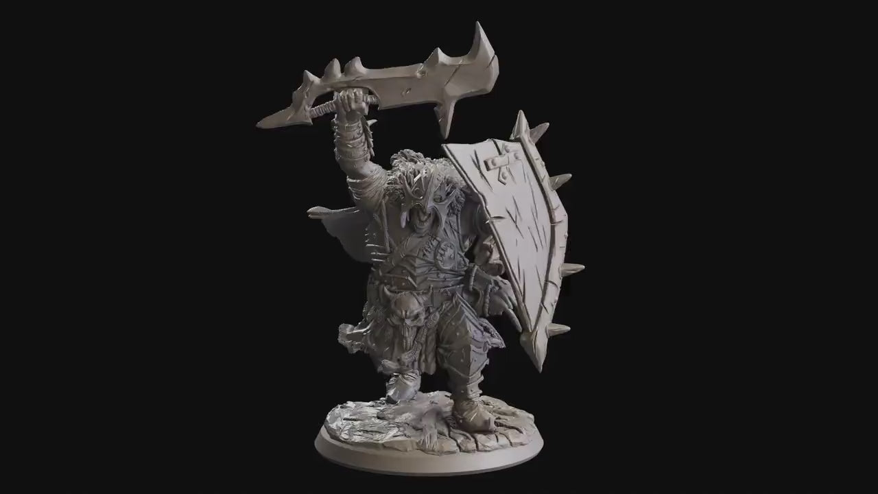 The scourges of war - Monster - Armored Minotaur, glory and honor, Ennemy, Flesh of Gods, for Wargames, Dungeons & Dragons TTRPG