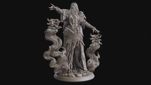 Grimoires of madness - Boss - The Archmage (25 mm) , forbidden magics, Ennemy, Flesh of Gods, for Wargames, Dungeons & Dragons TTRPG