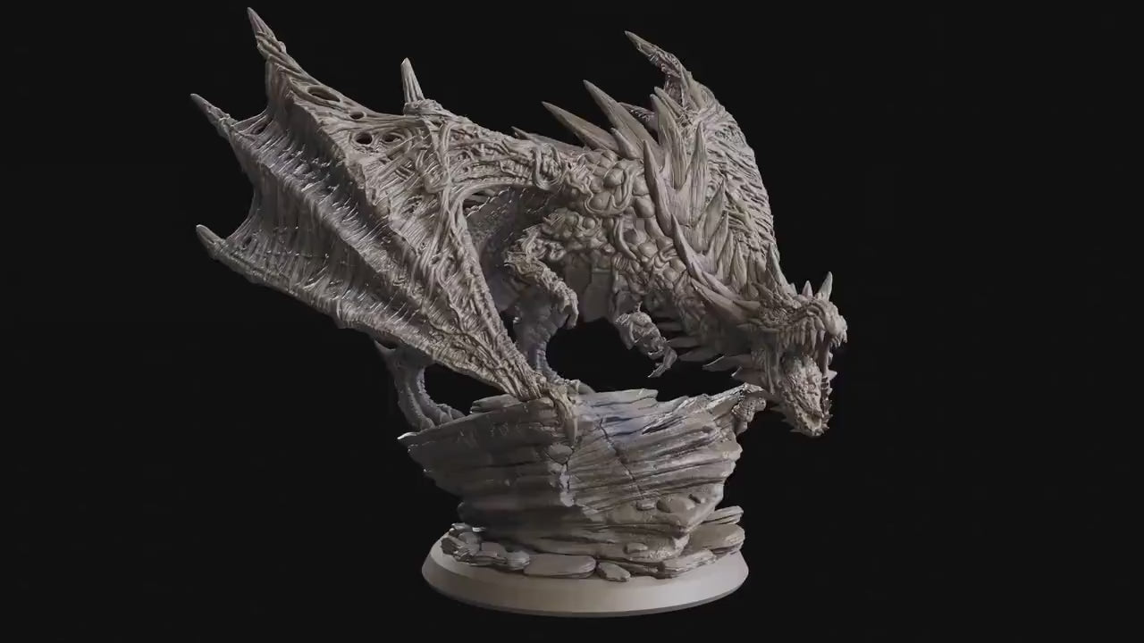 Echoes Of Corruption - Enemy - Corrupted Dragon (75 mm), light and darkness, Ennemy, Flesh of Gods, for Wargames, Dungeons & Dragons TTRPG