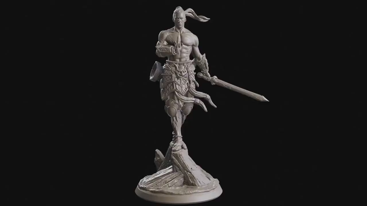 The tribal Gathering - Hero - Todor, Human Monk, fierce and proud warriors, Ennemy, Flesh of Gods, Wargames, Dungeons & Dragons TTRPG