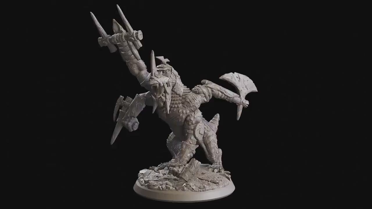 The tribal Gathering - Enemy - Titan (100mm), fierce and proud warriors,Ennemy, Flesh of Gods, for Wargames, Dungeons & Dragons TTRPG