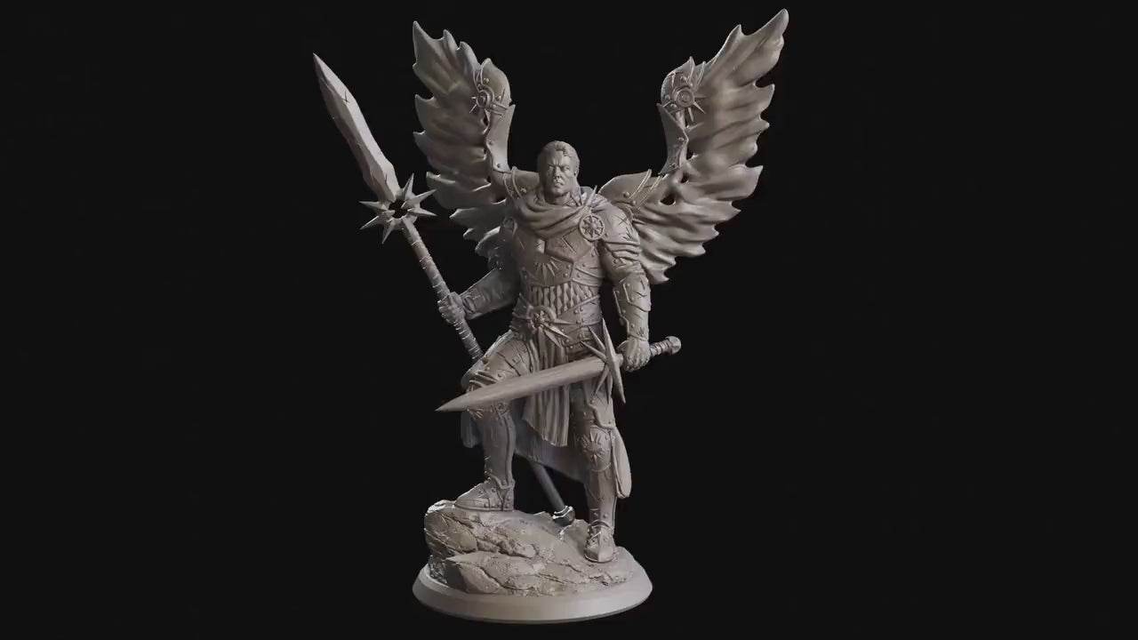 Echoes Of Corruption - Hero - Tural, Aasimar Paladin, light and darkness, Ennemy, Flesh of Gods, for Wargames, Dungeons & Dragons TTRPG