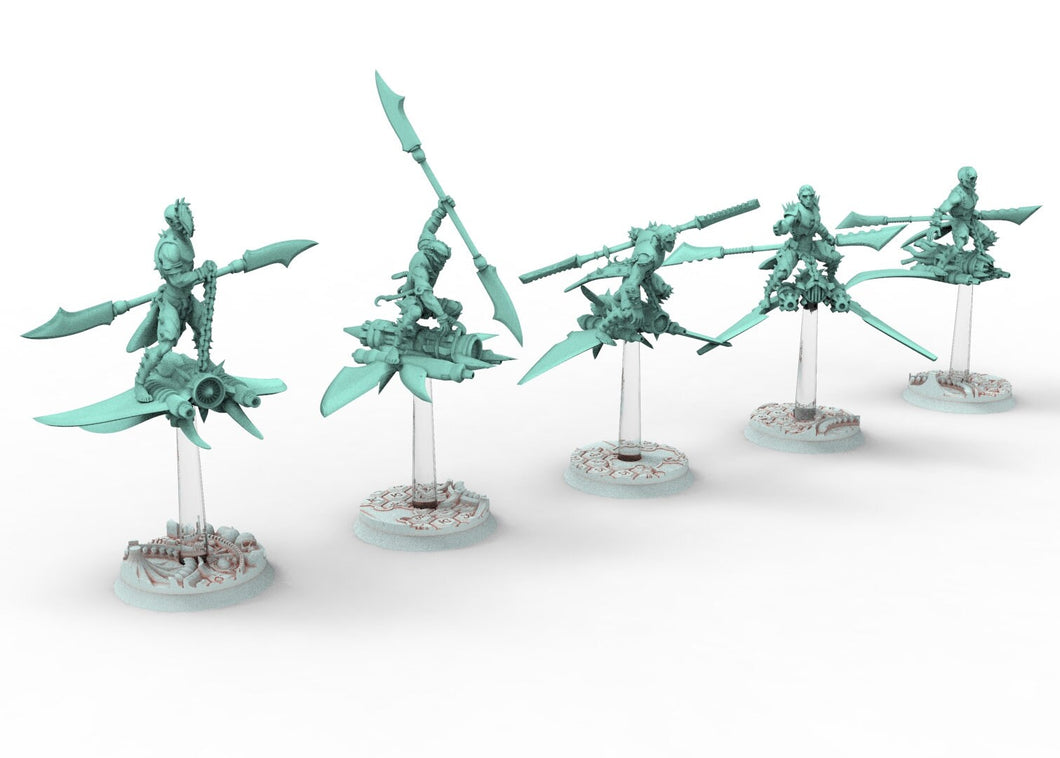 Dark city - Hoverboard riders patrol Dark eldar drow