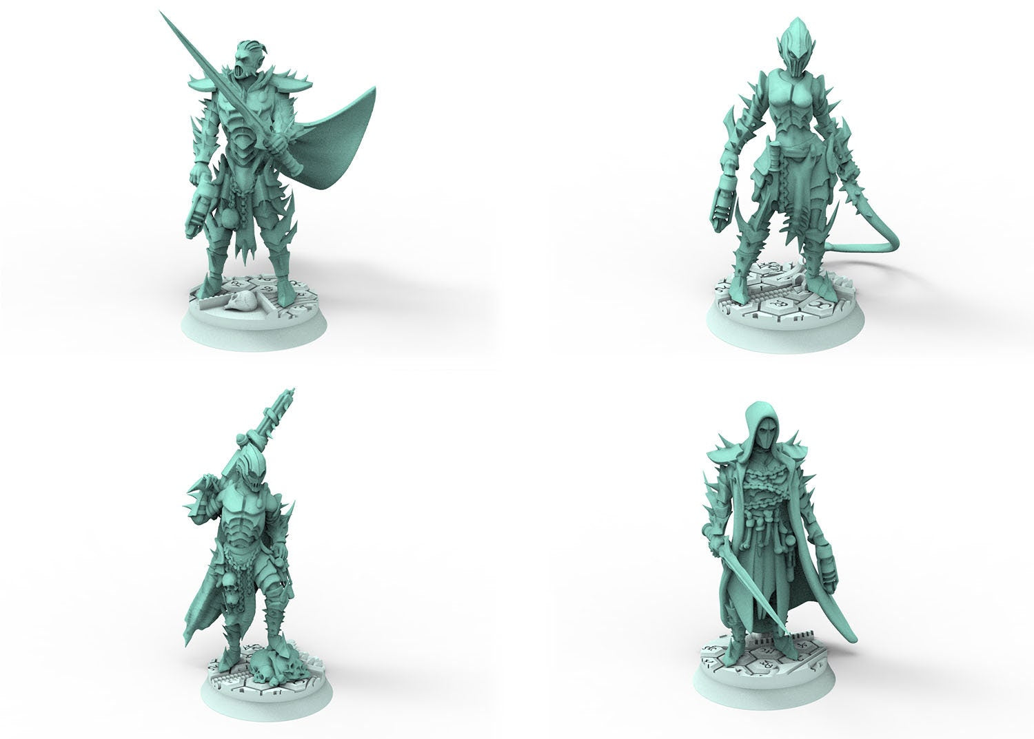 Dark city - Heavy Infantry Leaders Dark eldar drow