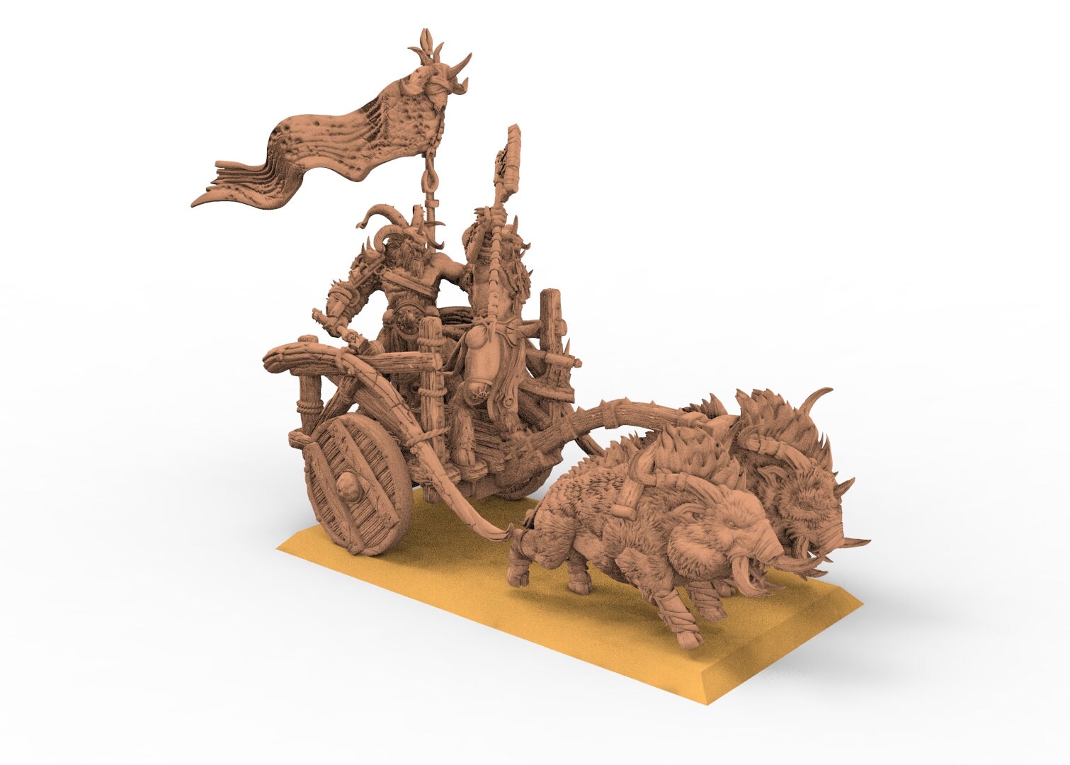 Beastmen - Chariot of war warriors of Chaos