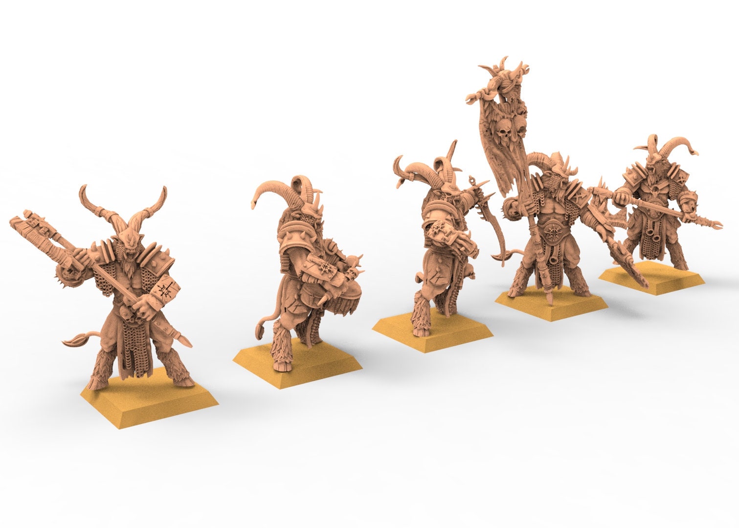 Beastmen - Bundle Beastmen warriors of Chaos