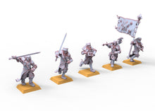Charger l&#39;image dans la galerie, Arthurian Knights - Swordmen men at arms usable for Oldhammer, battle, king of wars, 9th age
