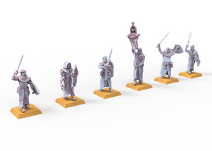 Arthurian Knights - Religious procession bearer of the relic Breton devotees usable for Oldhammer, battle, king of wars, 9th age