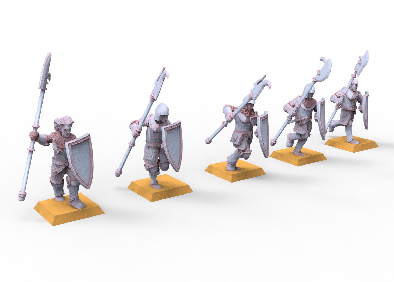 Arthurian Knights - Spearmen men at arms usable for Oldhammer, battle, king of wars, 9th age