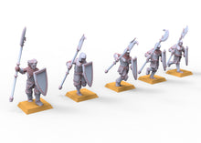 Charger l&#39;image dans la galerie, Arthurian Knights - Spearmen men at arms usable for Oldhammer, battle, king of wars, 9th age
