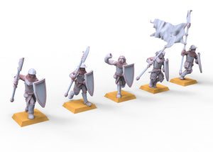 Arthurian Knights - Spearmen men at arms usable for Oldhammer, battle, king of wars, 9th age