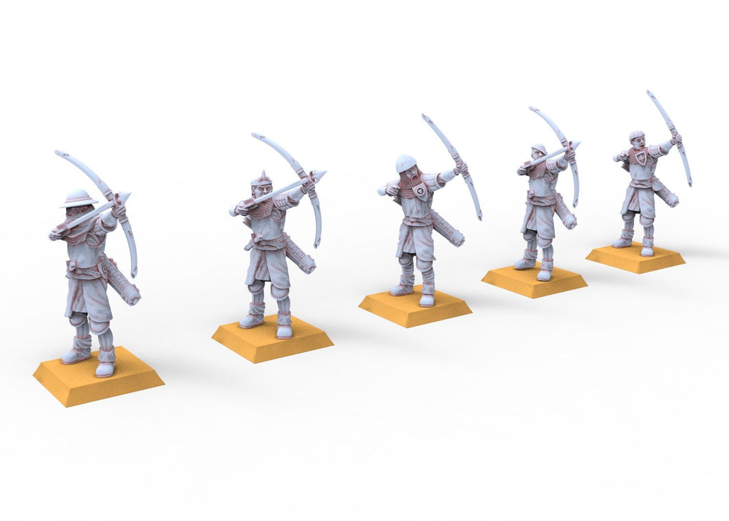 Arthurian Knights - Archers men at arms usable for Oldhammer, battle, king of wars, 9th age
