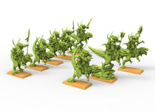 Load image into Gallery viewer, Lost Temple - Saurian raptor riders lizardmen usable for Oldhammer, battle, king of wars, 9th age
