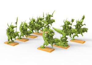 Lost Temple - Saurian raptor riders lizardmen usable for Oldhammer, battle, king of wars, 9th age