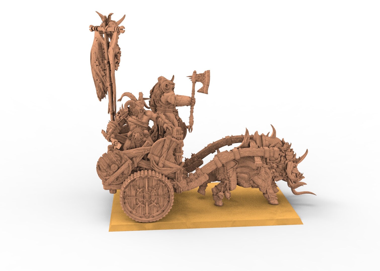 Beastmen - Chariot of war warriors of Chaos