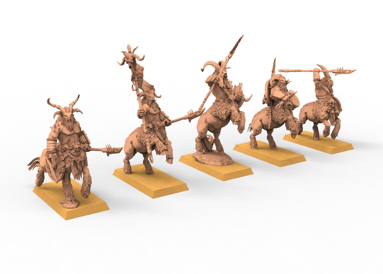 Beastmen - Centaurs Beastmen warriors of Chaos