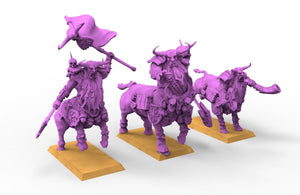 Infernal Dwarves - Taurukh Enforcers dwarf Immortals beast axes usable for Oldhammer, battle, king of wars, 9th age