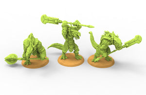 Lost temple - Caiman Hero lizardmen usable for wargames, Oldhammer, battle, king of wars, 9th age, dungeons and dragons