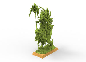 Lost Temple - Saurian raptor rider Hero lizardmen usable for Oldhammer, battle, king of wars, 9th age