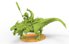 Charger l&#39;image dans la galerie, Lost temple - Alphadon Saurian on Carnosaurus lizardmen oracle usable for AOS, Oldhammer, battle, king of wars, 9th age
