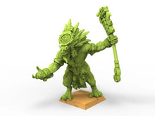 Load image into Gallery viewer, Lost temple - Lord Yacatecuhtli Saurian Hero lizardmen from the East usable for Oldhammer, battle, king of wars, 9th age
