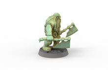 Charger l&#39;image dans la galerie, Dwarves - Dwarf Barbarian/Warrior with Axes Petri ”Red Axes” Redhalla, daybreak miniatures for wargames and Dungeons and Dragons/Pathfinder
