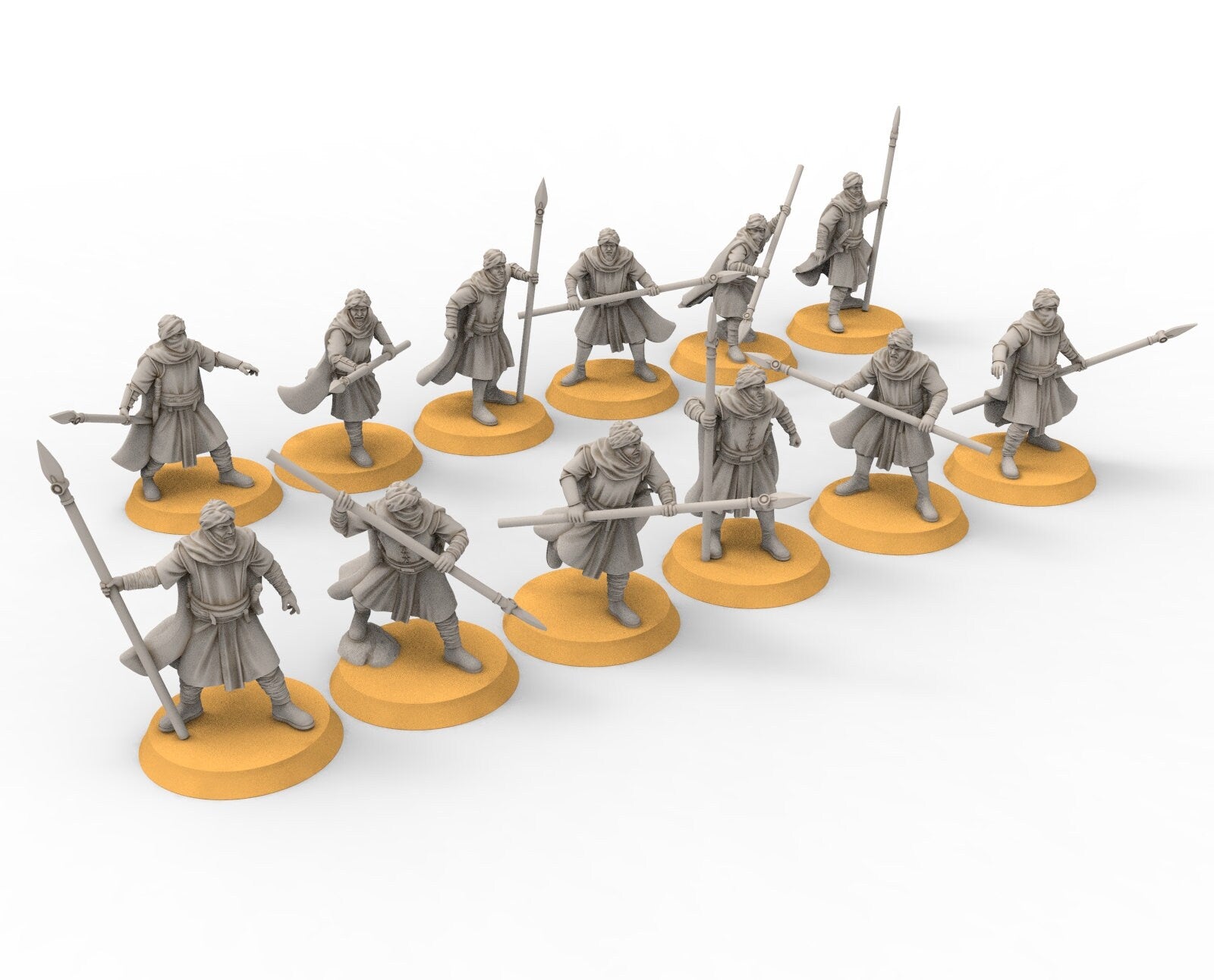 Harad - Desert warriors, southern men lancers, Berber nomads, Harad Bedouin Arabs Sarazins miniatures for wargame D&D, Lotr...