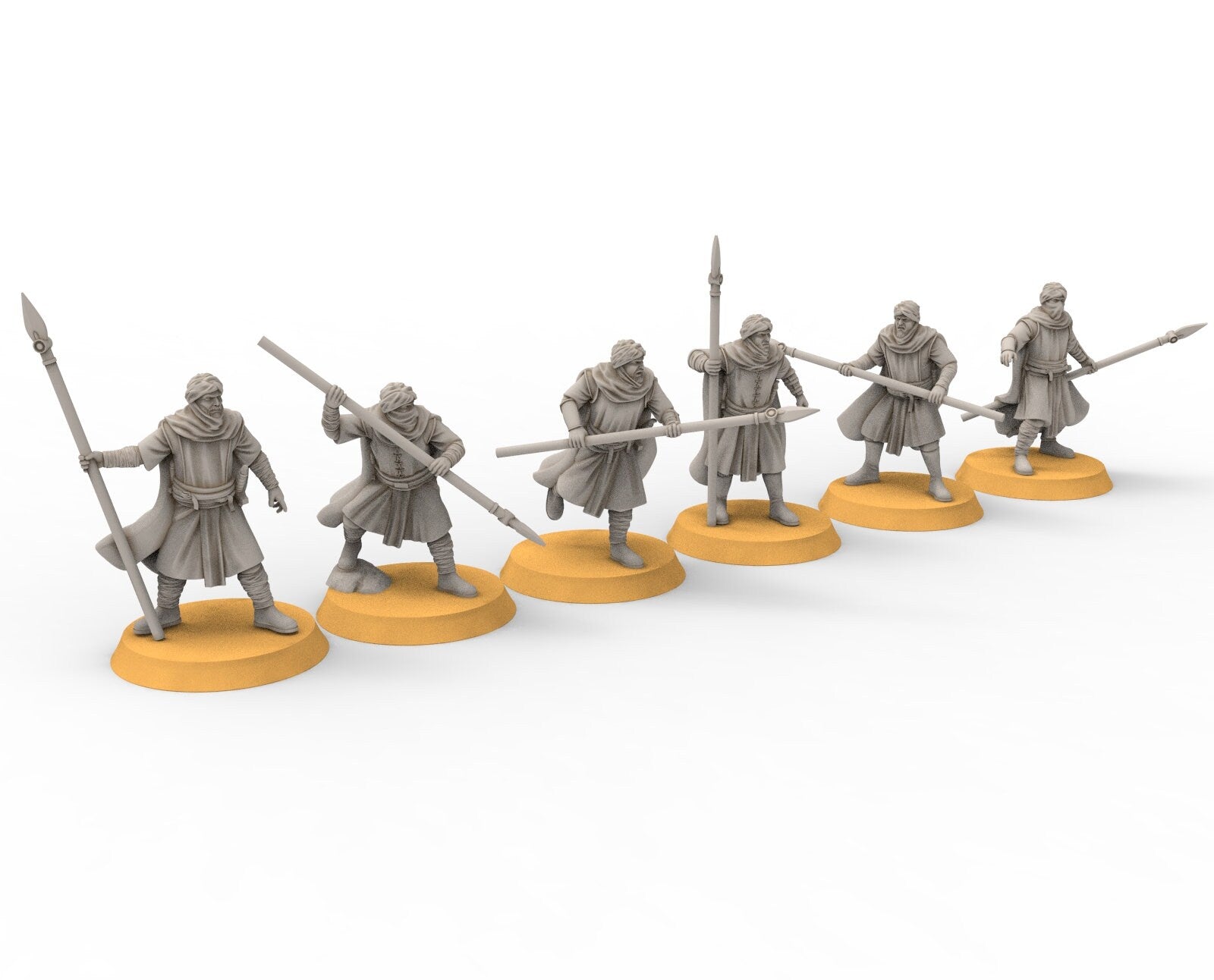 Harad - Desert warriors, southern men lancers, Berber nomads, Harad Bedouin Arabs Sarazins miniatures for wargame D&D, Lotr...