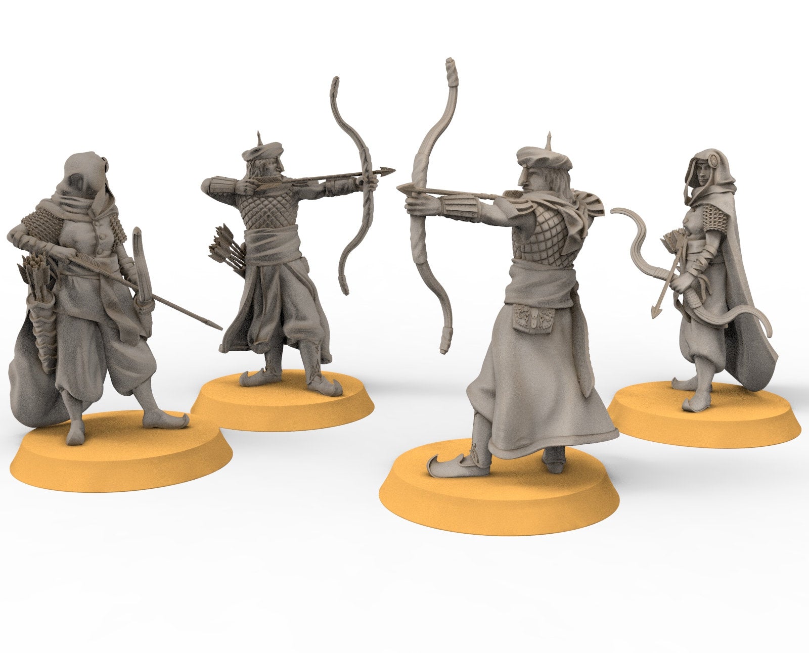 Harad - Desert warriors, eastern men bow, Berber nomads, Harad Bedouin Arabs Sarazins miniatures for wargame D&D, Lotr...