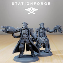 Charger l&#39;image dans la galerie, Grimguard officer, mechanized infantry, post apocalyptic empire, usable for tabletop wargame.
