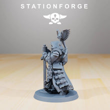 Charger l&#39;image dans la galerie, Grimguard - The interrogator, mechanized infantry, post apocalyptic empire, usable for tabletop wargame.

